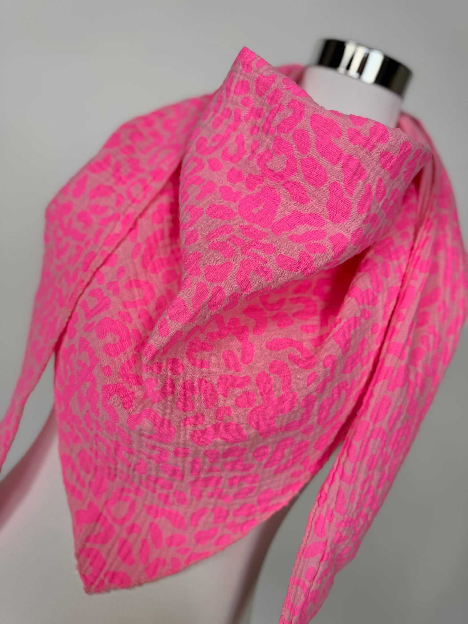 Musselin Tuch Neon Rosa Pink