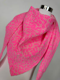 Musselin Tuch Neon Rosa Pink