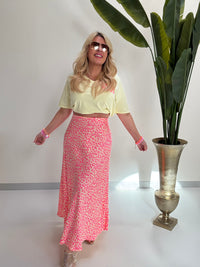 Rock mit Seide Gelb LEO LOVER peach