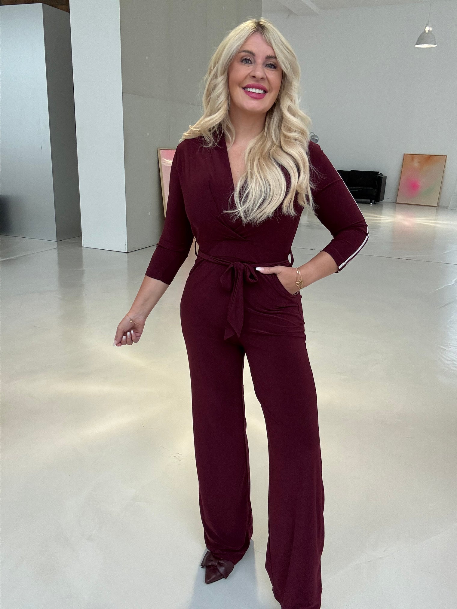 Jumpsuit ELEGANCE burgundy Stechy