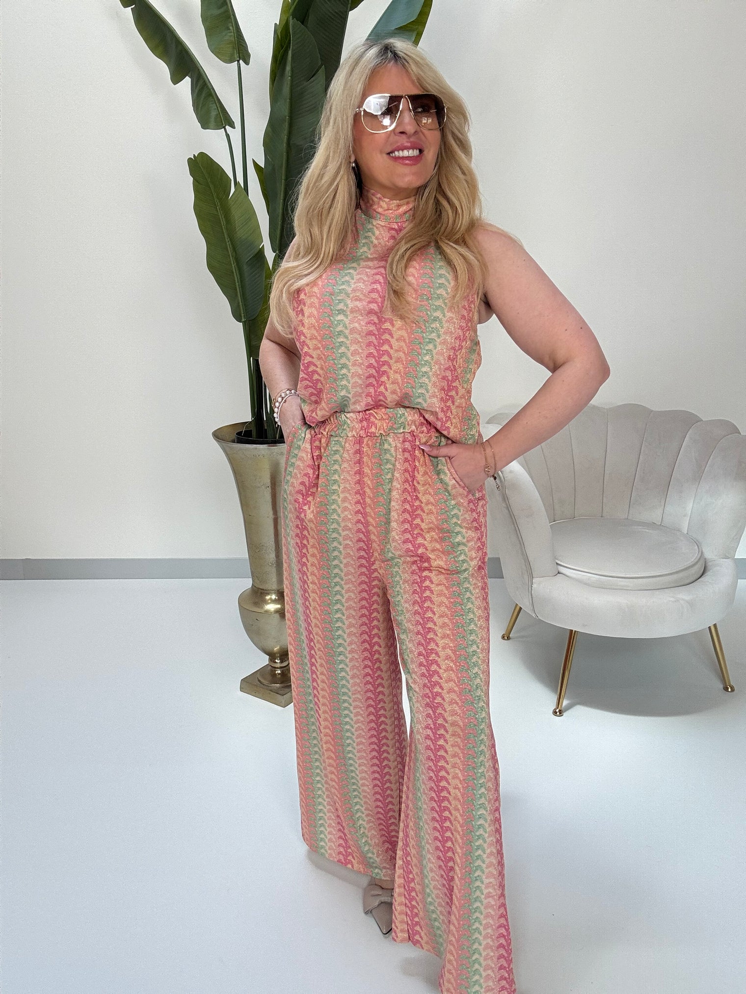 Hose ELEGANT MODE mint/peach/pink/rosa