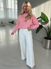 Stretch Wide Leg Jeans WHITE SUMMER