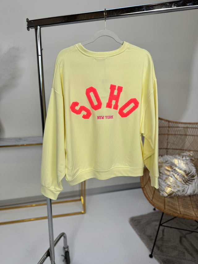Sweater SOHO buttermilk lemon/rosa