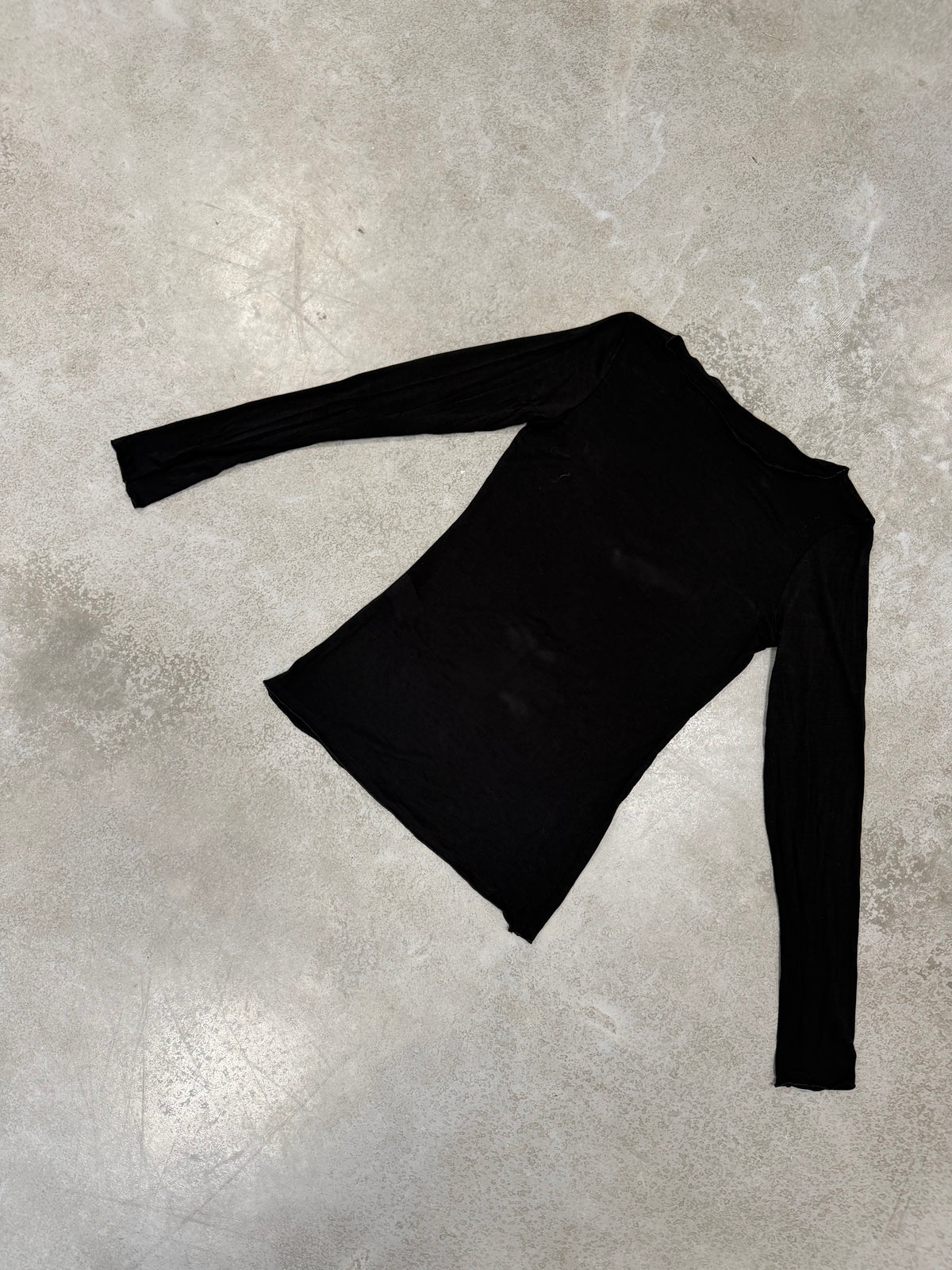 Stretchy Cashmere Langarmshirt schwarz luxuriöse Qualität