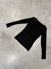 Stretchy Cashmere Langarmshirt schwarz luxuriöse Qualität