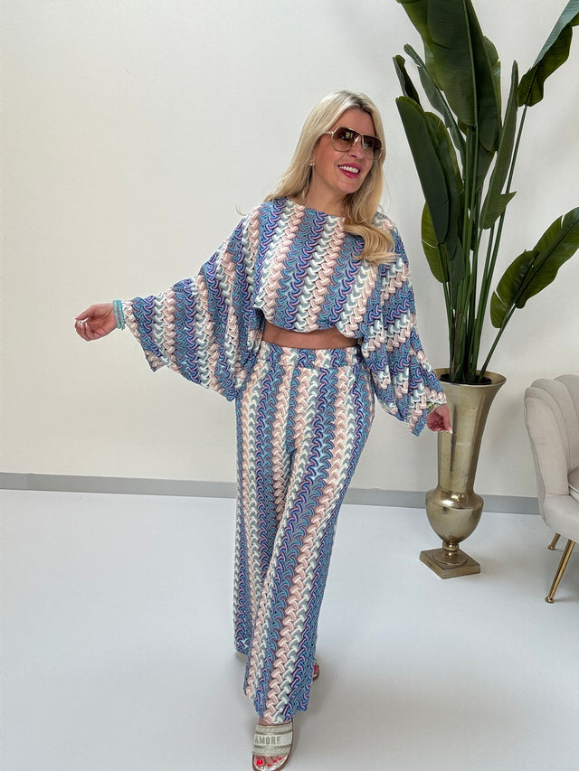 Hose Summer blau Flieder