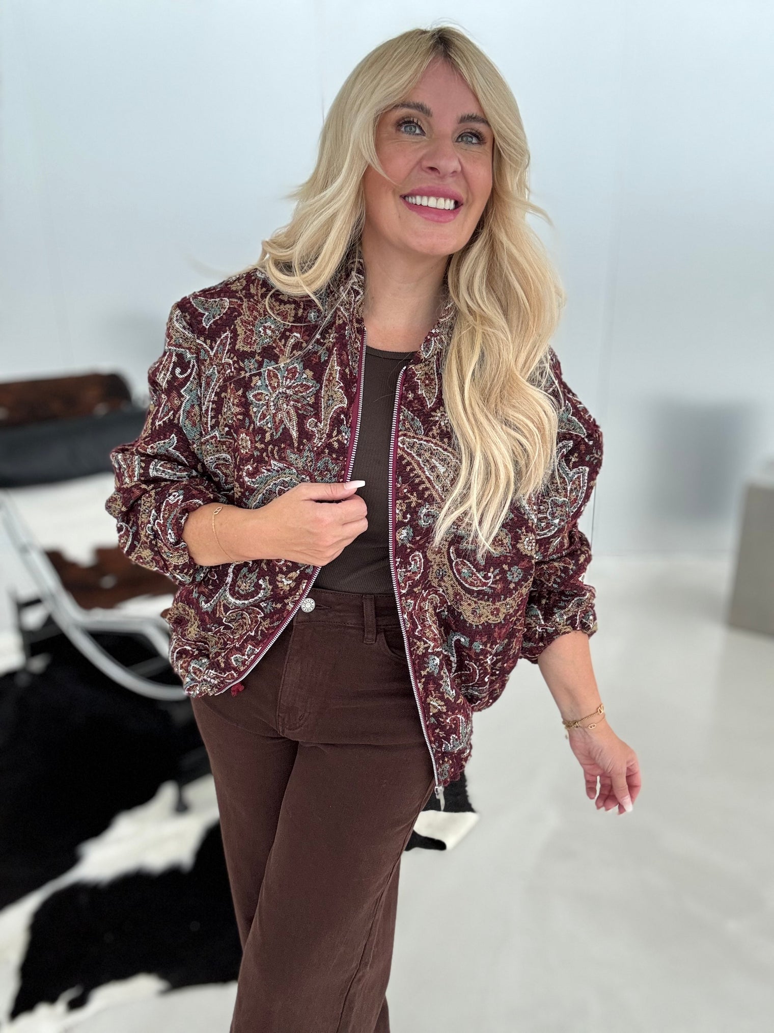 Bomberjacke Autumn Color VIBES burgundy