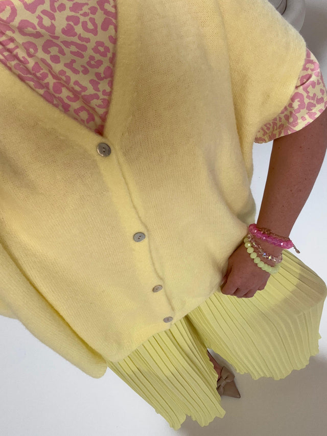 Alpaka Weste MY COZY MOMENT buttermilk lemon