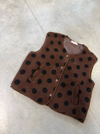 DOTS Weste Teddy chocolate/schwarz
