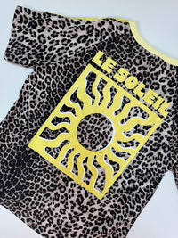 Statement Shirt leo LE SOLEIL GELB mit seitlichen Streifen