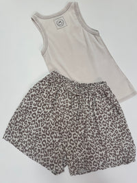 Musselin Shorts Creme LEO LOVER taupe