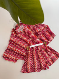 Sommer Bluse kurzarm SUMMER HOT beere/pink/peach