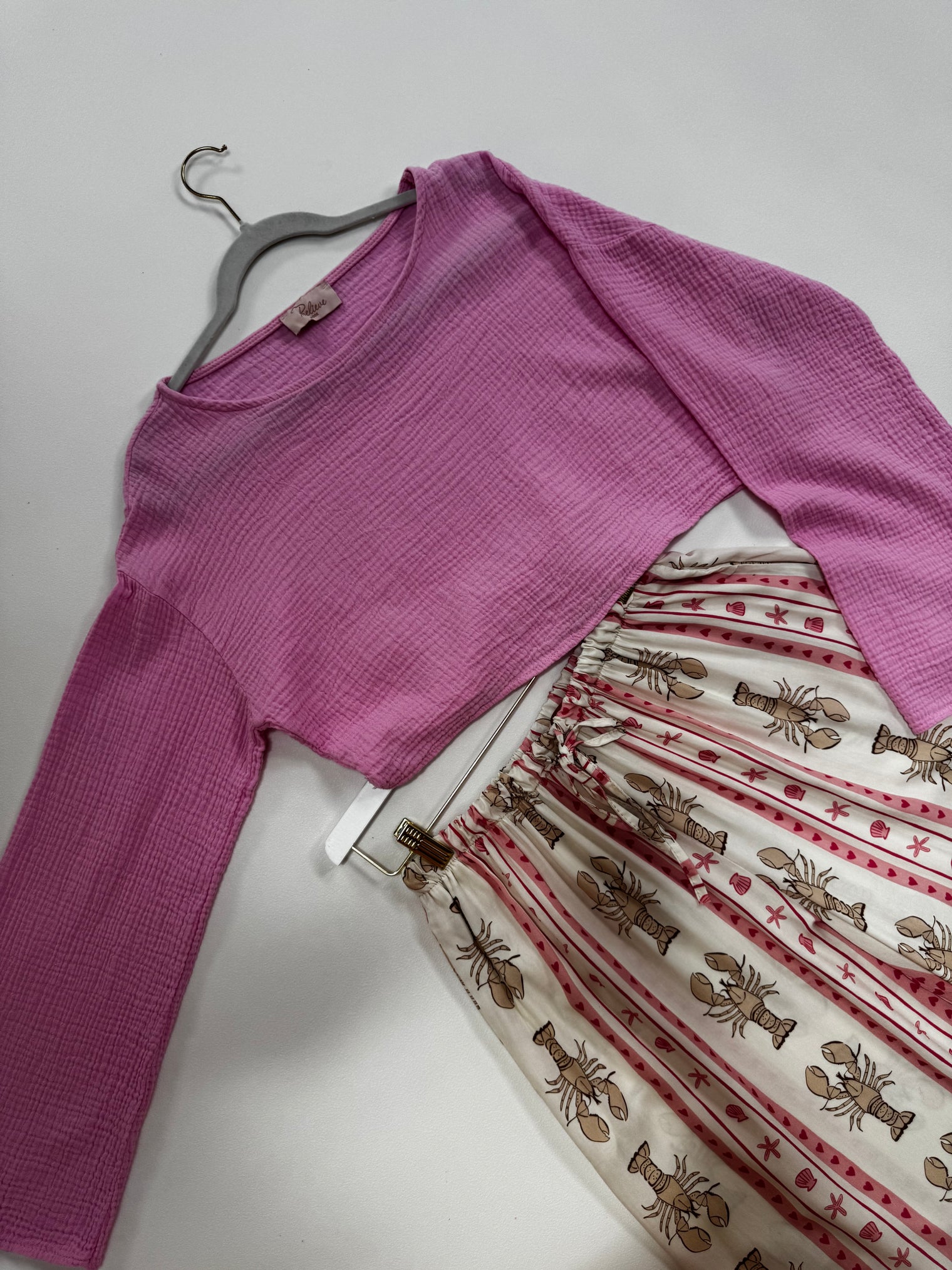 Cropped Musselin Oberteil MUSSELIN MUST-HAVE rosa