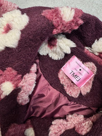 Jacke FLEUR DE LUXE mit 3D-Blütenapplikation burgundy