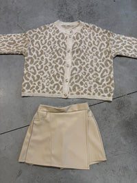 Strickjacke mit Knopfleiste LEO creme/beige