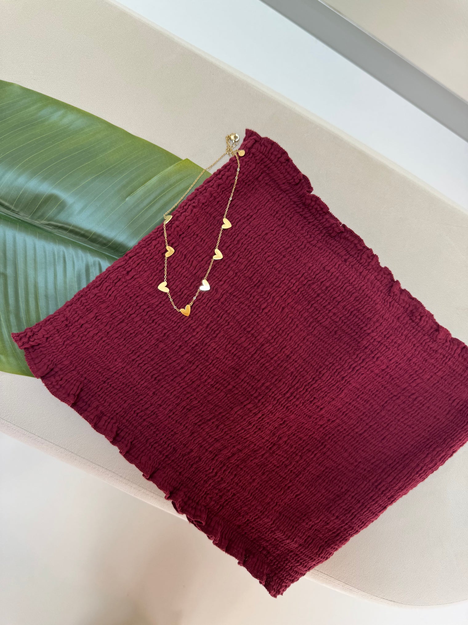 Bandeau Top FEELING GOOD mit elastischem Gummizug lovely dark red