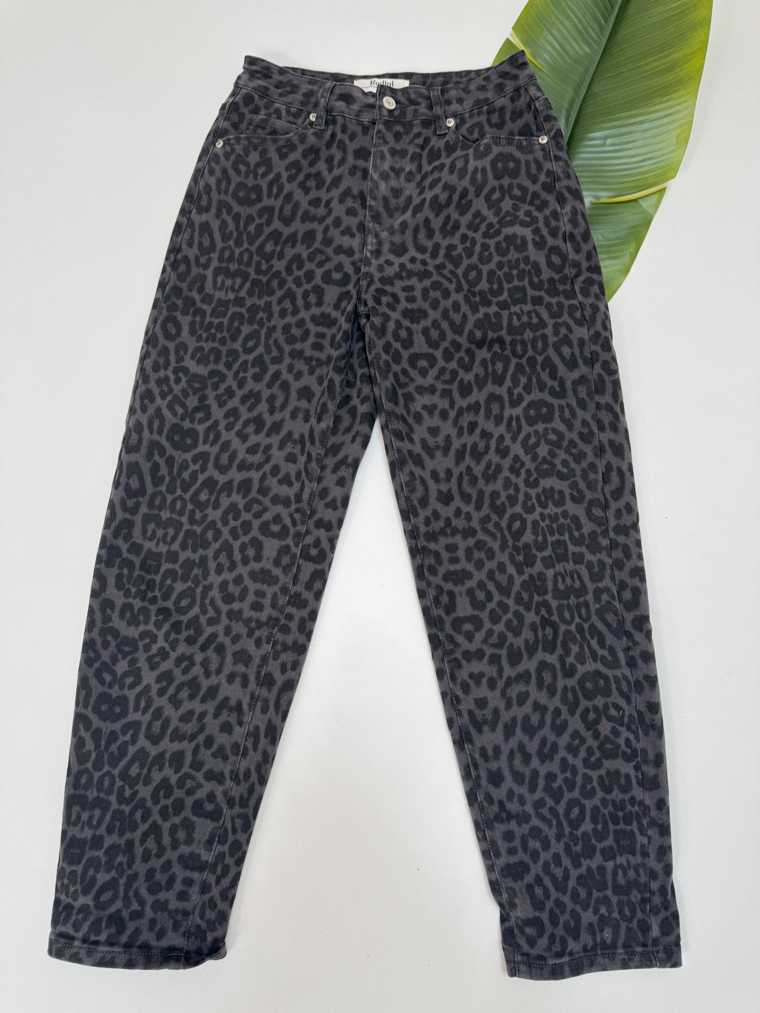 Stretch Mom Jeans dunkelgrau GREY LEO