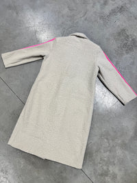 Mantel SPORTY COZYNESS creme/pink mit seitlichen Streifen