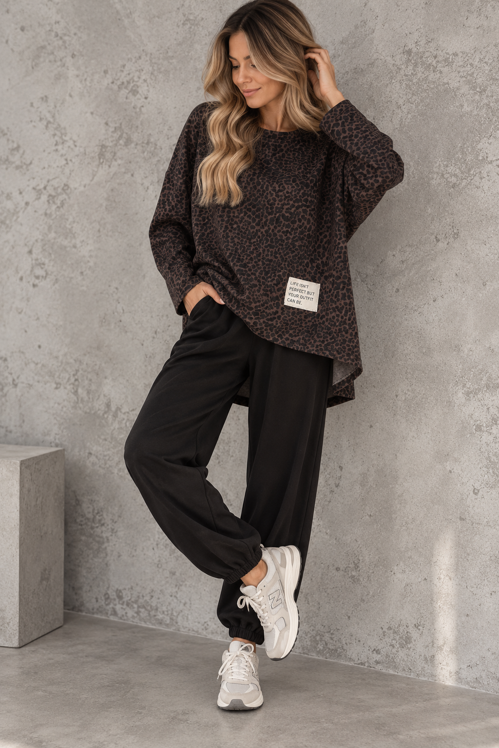 Butterstoff Langarmshirt LIGHT PERFECT OUTFIT chocolate LEO