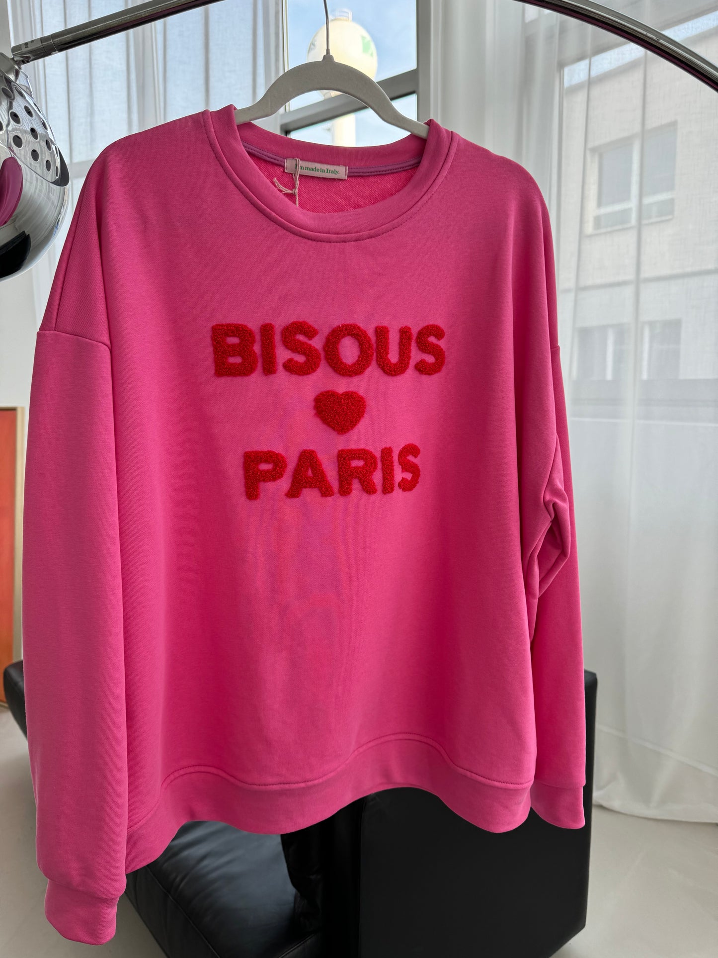 Sweater BISOUS PARIS pink