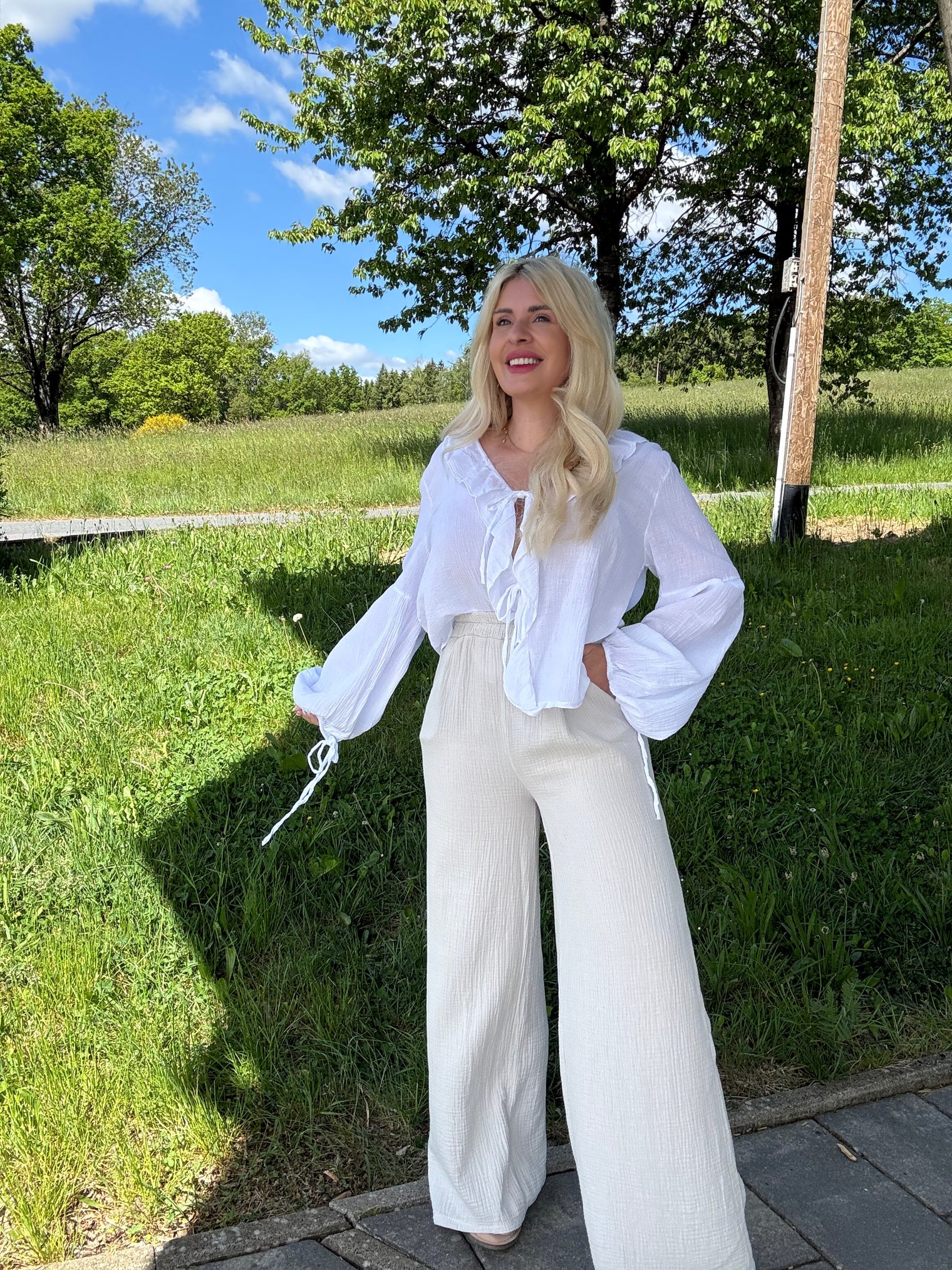 Musselin Hose CLASSY beige