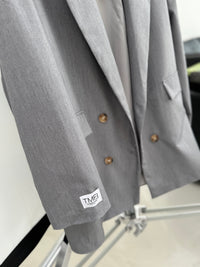 Signature Blazer mit Patch grau