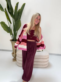 Strickjacke HAPPY BLOCK STRIPES zum offen tragen