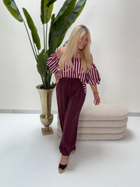 Ballon Hose mit Gummizug an den Bündchen burgundy