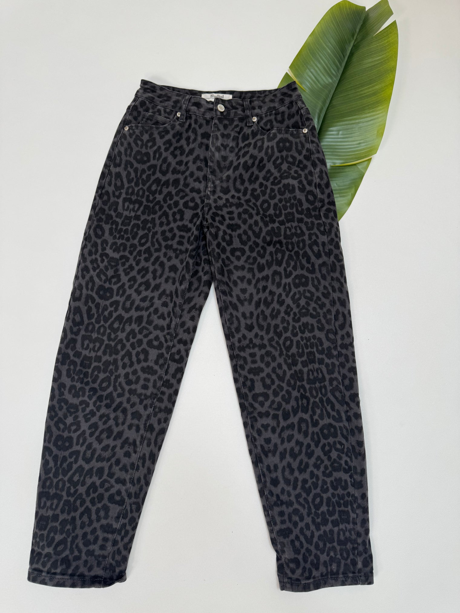 Stretch Mom Jeans dunkelgrau GREY LEO