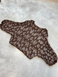 Fledermauspullover im LEO Style chocolate/taupe