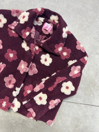 Jacke FLEUR DE LUXE mit 3D-Blütenapplikation burgundy