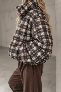 Jacke PUFFY POWER mit Reißverschluss kariert