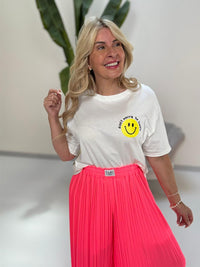 Statement Shirt DONT WORRY BE HAPPY weiß mit Rückenprint