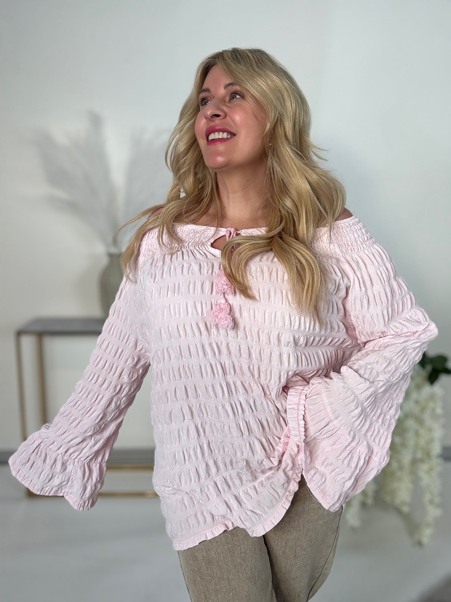 Tunikabluse BOHO BESTIE rosa