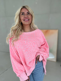 Sweater super weich rosa Leo Neon Pink