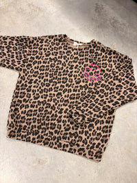 Oversize Sweater taupe Leo ITS ALL GOOD creme mit Rückenprint