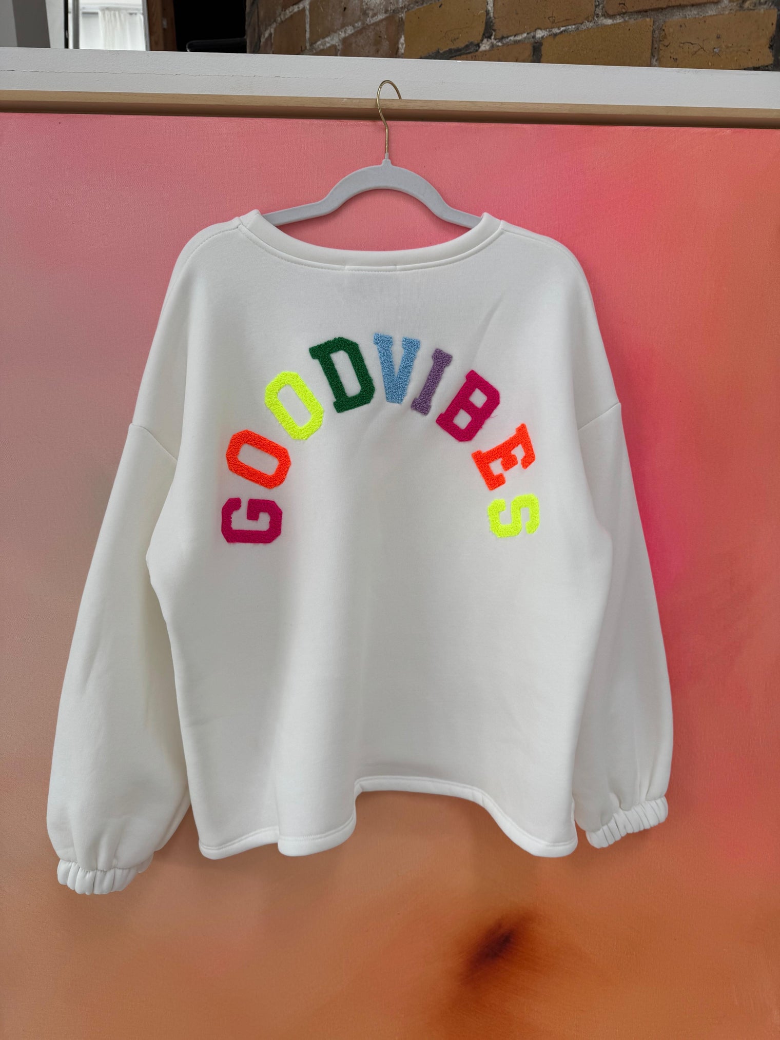 Sweaterweiß GOODVIBES rainbow