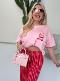 Handtasche rosa LUXURY IS CALLING mit goldener Hardware