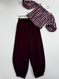 Ballon Hose mit Gummizug an den Bündchen burgundy