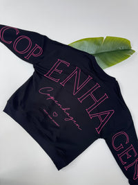 Sweater mit Rückenprint COPENHAGEN schwarz