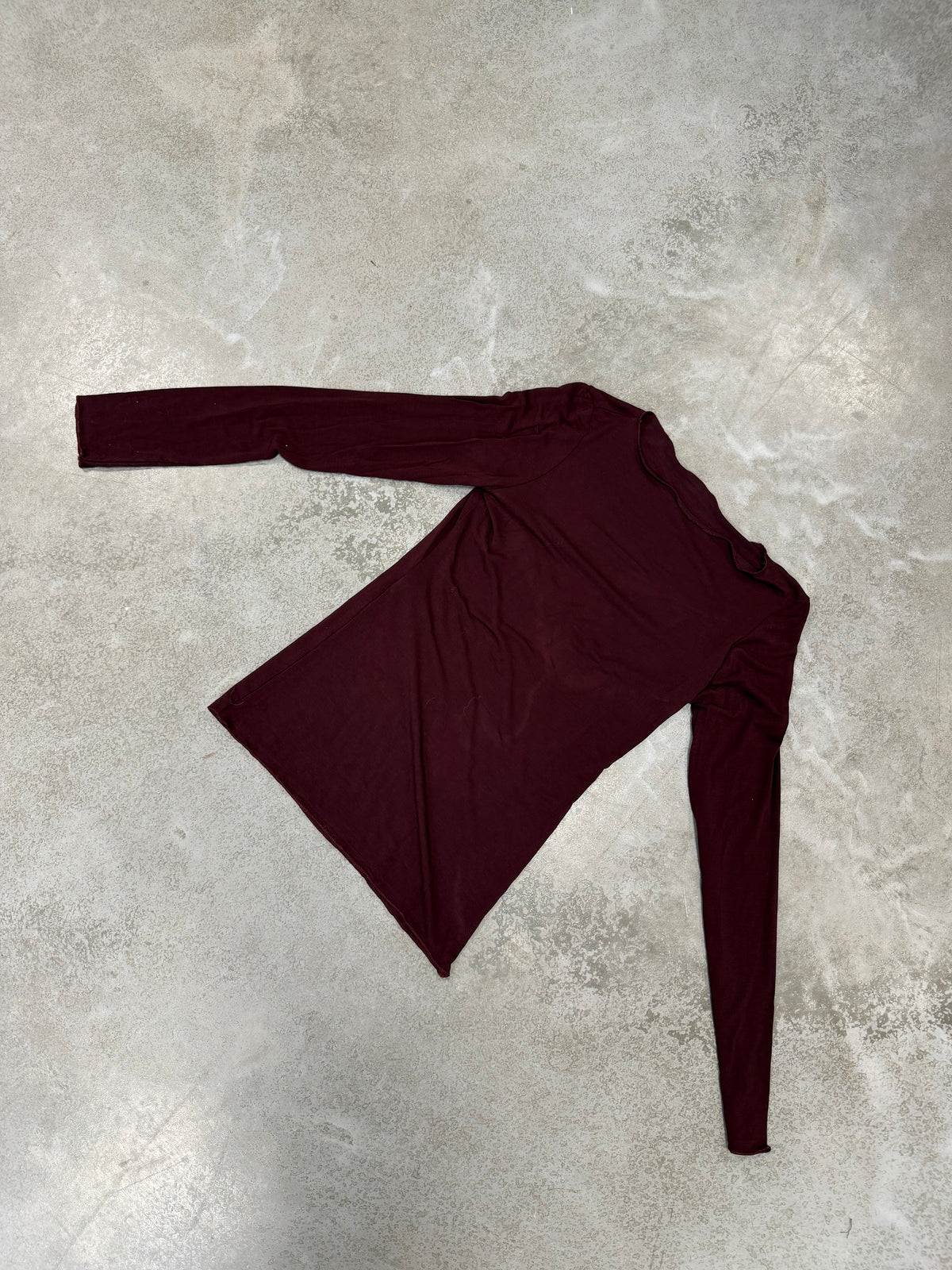 Stretchy Cashmere Langarmshirt luxuriöse Qualität Burgundy