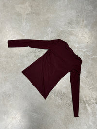 Stretchy Cashmere Langarmshirt luxuriöse Qualität Burgundy