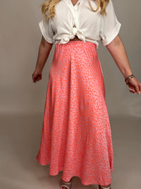 Rock mit Seide rosa LEO LOVER orange