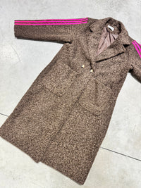 Mantel SPORTY COZYNESS chocolate/pink mit seitlichen Streifen