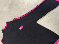 Pullover mit Patch DRESS FOR YOURSELF schwarz/pink