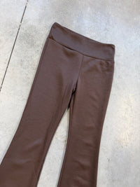 Butterstoff Bootcut Leggings mit ausgestelltem Bein chocolate