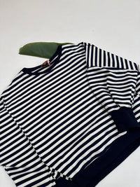 Oversize Sweater Navy/weiß NAVY WEIß