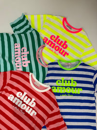 Statement Shirt rosa/rot gestreift CLUB AMOUR