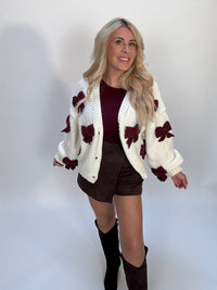Strickjacke BOWS burgundy