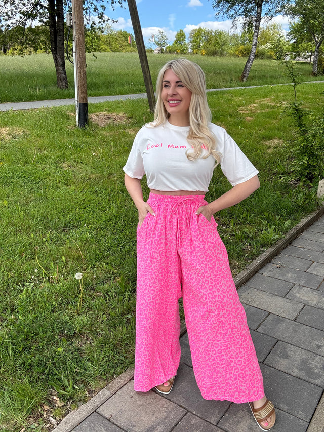 Hose mit Seide rosa LEO LOVER hot pink